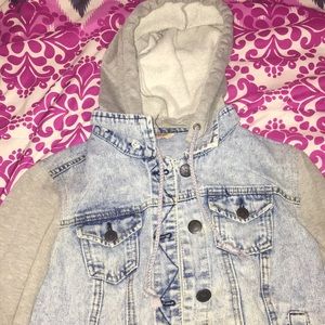 Denim acid wash jacket